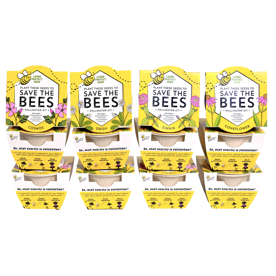 Save the Bees Wildflower Paper Cup Grow Kit | Assorted 12-pack