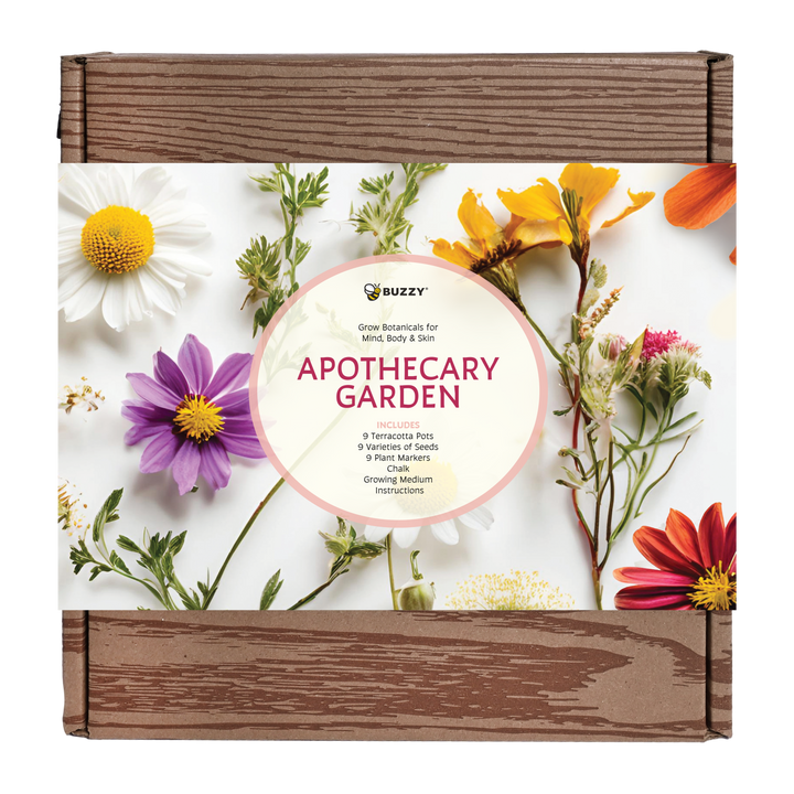 Apothecary Garden | Wellness Kit with 9 Herb & Flower Seeds, Pots & Markers
