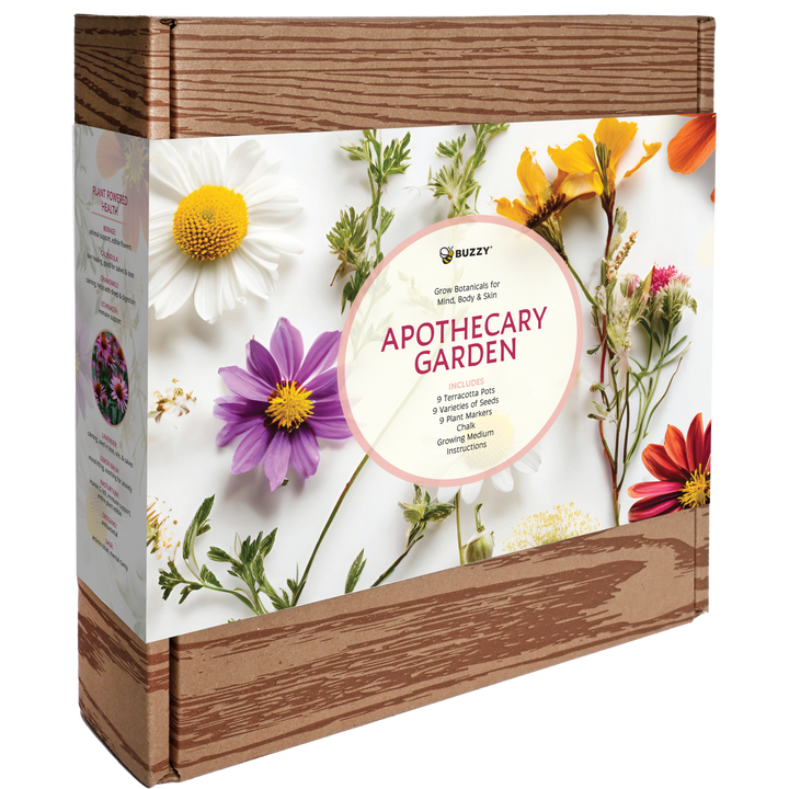 Apothecary Garden | Wellness Kit with 9 Herb & Flower Seeds, Pots & Markers