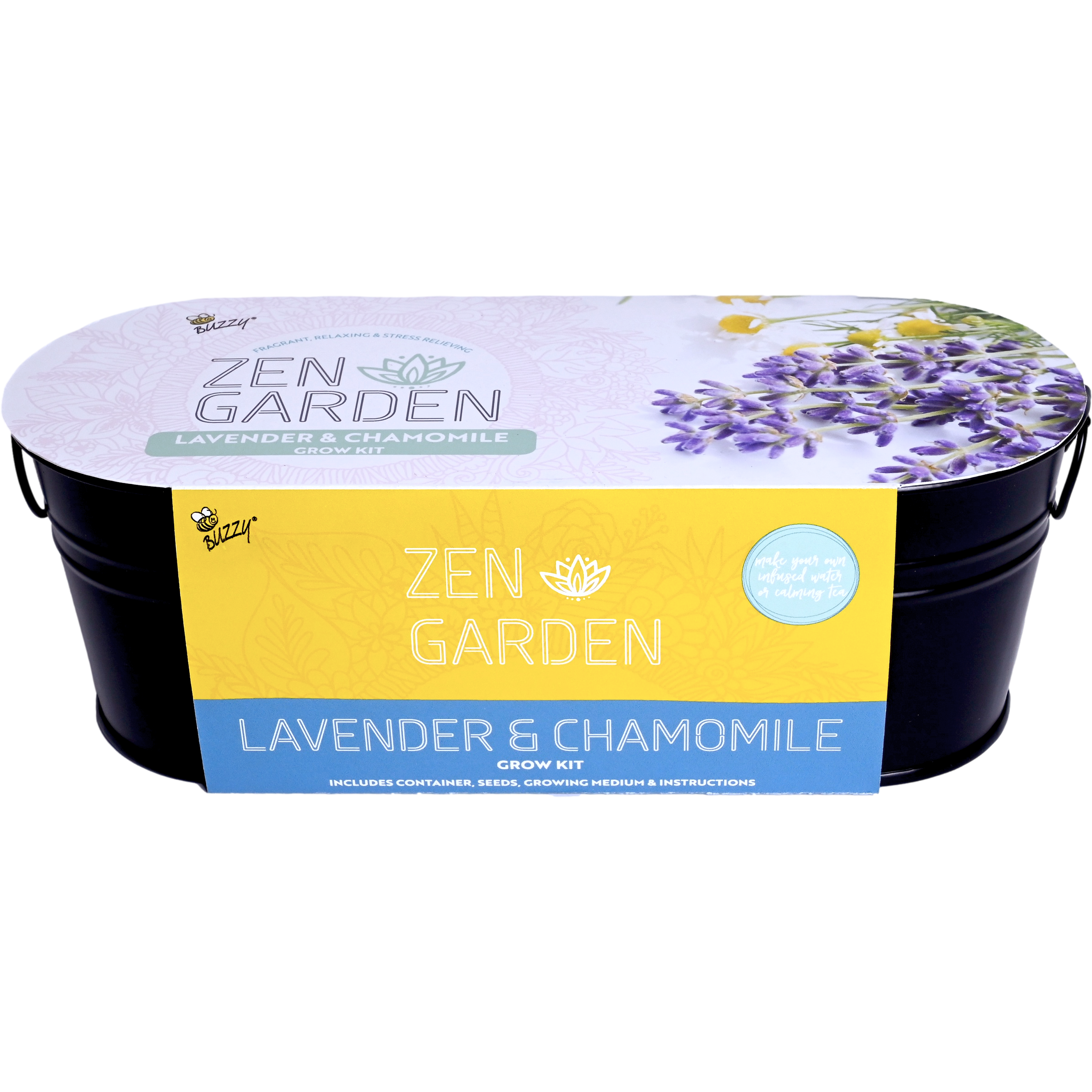 Zen Garden Windowsill Grow Kit | Lavender & Chamomile | Buzzy Seeds