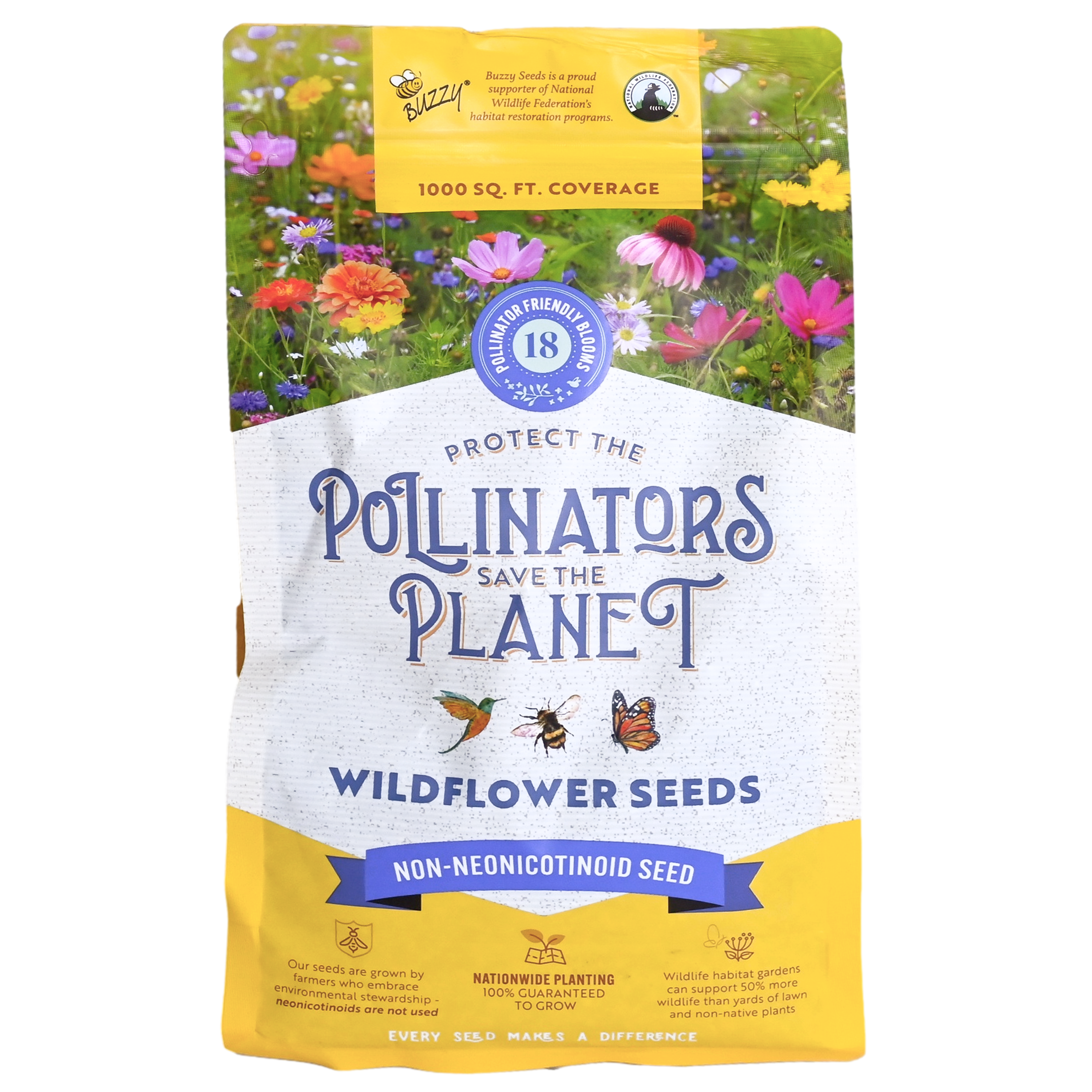 riley blake wildflower seeds Pollinator-Friendly Wildflower Seed Mix for Large Gardens – Buzzy Seeds