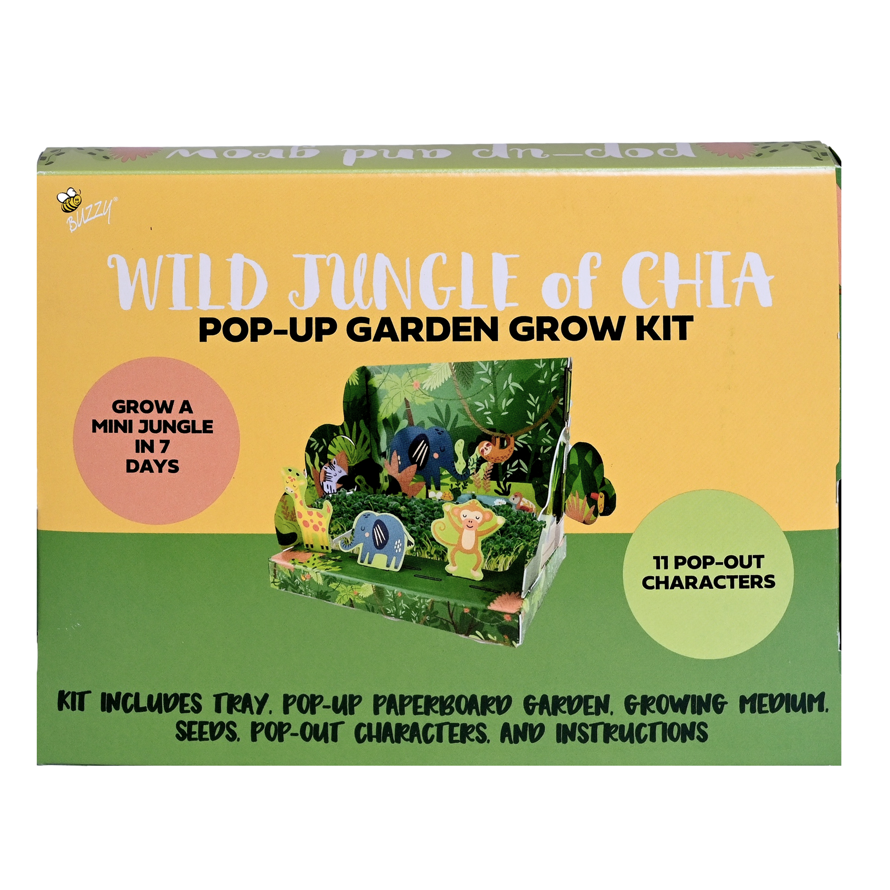 Wild Jungle of Chia Pop-Up Garden Grow Kit | Buzzy Seeds