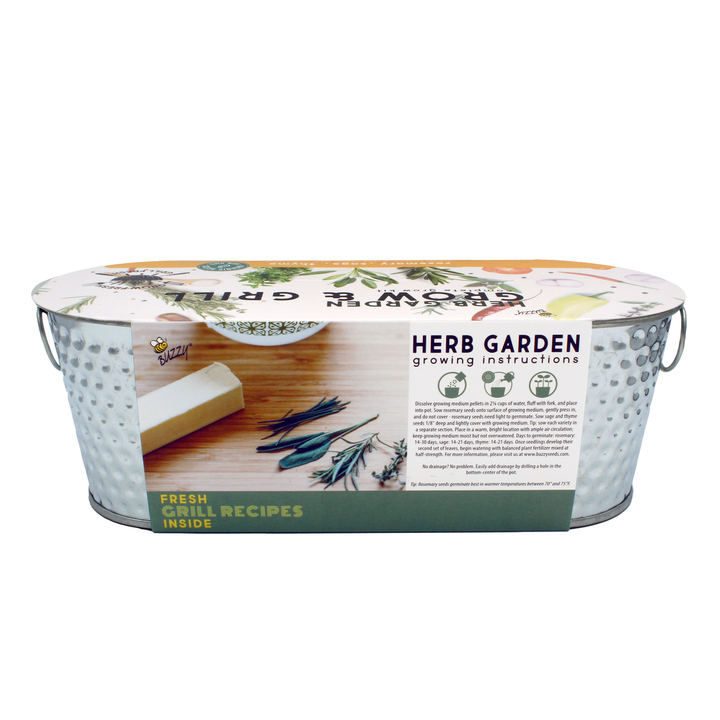 Organic Grilling Herbs Windowsill Grow Kit | Rosemary, Sage, & Thyme