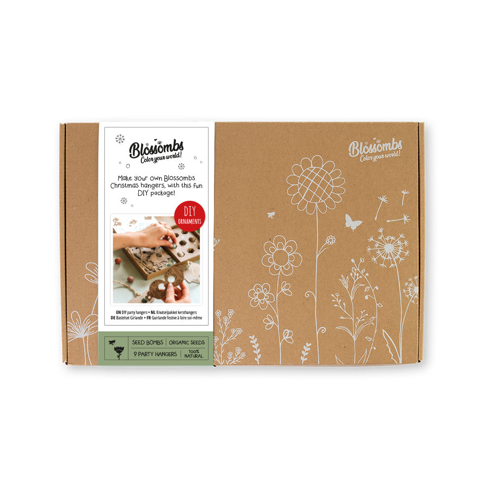 Wildflower Seed Balls DIY Christmas Ornament Kit | 9 Pack Gardening Gift