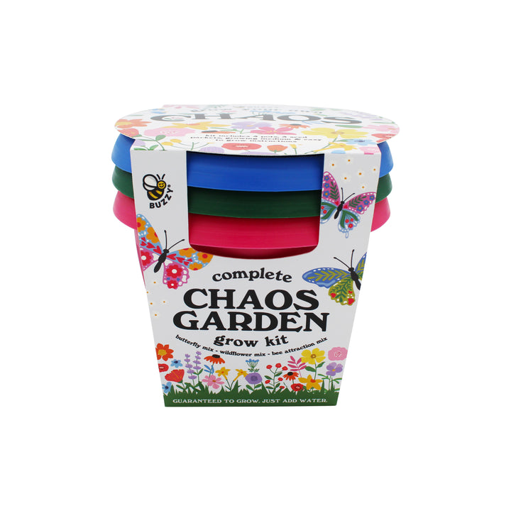 Chaos Garden Flower Grow Kit | 3-Pack – Butterfly, Bee & Wildflower Seeds