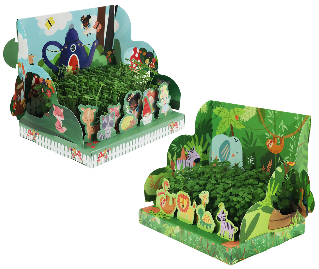 Fairy Forest & Wild Jungle of Chia Pop-Up Garden Grow Kits | 2-pack