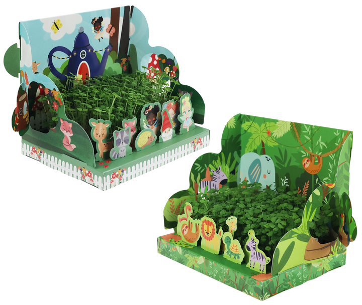 Fairy Forest & Wild Jungle of Chia Pop-Up Garden Grow Kits | 2-pack