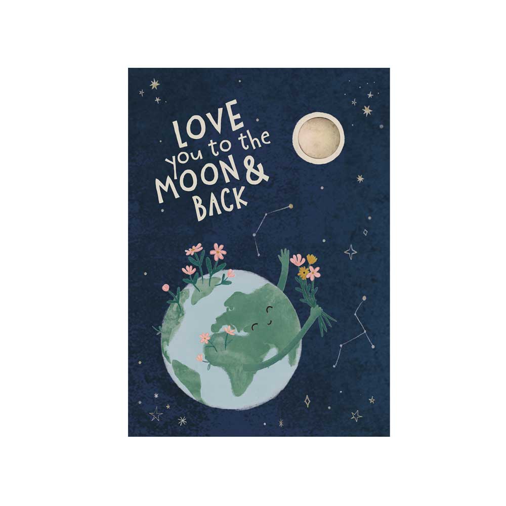 'Love You To The Moon & Back' | Seed Ball Greeting Card