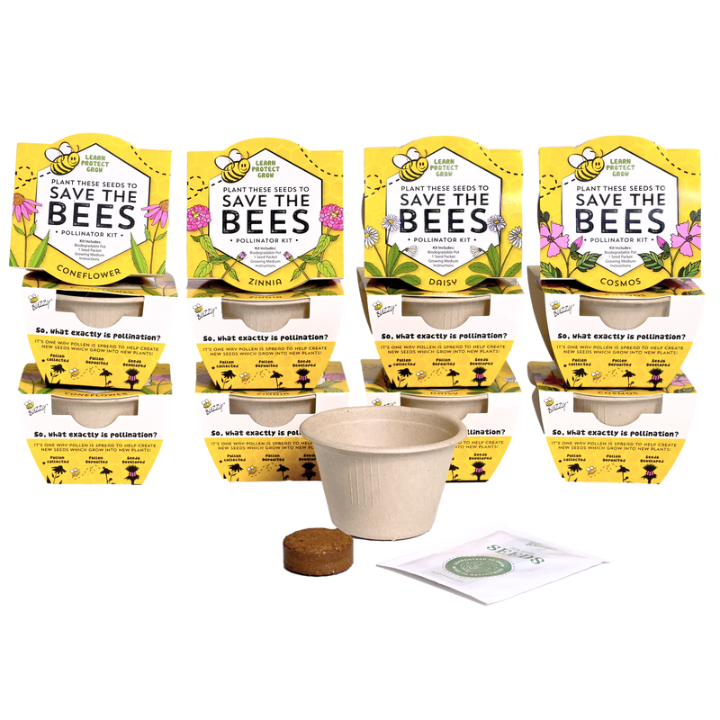 Save the Bees Wildflower Paper Cup Grow Kit | Assorted 12-pack