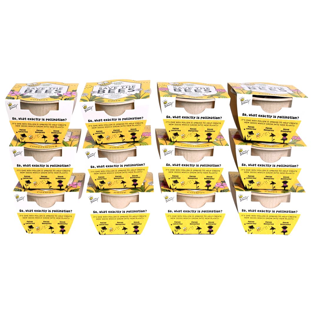 Save the Bees Wildflower Paper Cup Grow Kit | Assorted 12-pack