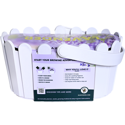 Lavender Basket Grow Kit | White