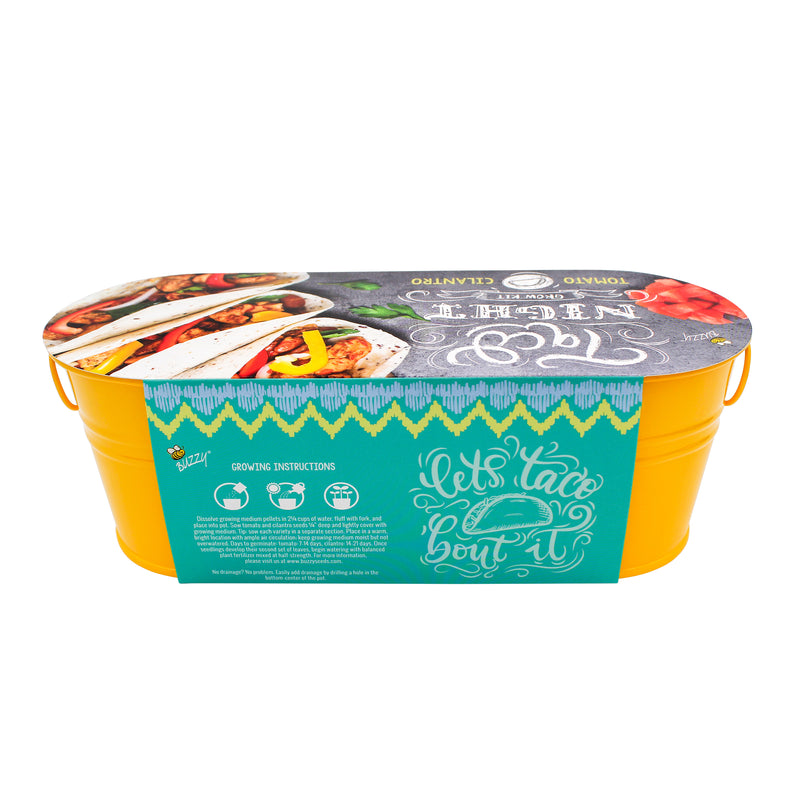 Taco Night Windowsill Grow Kit | Tomato & Cilantro | Yellow