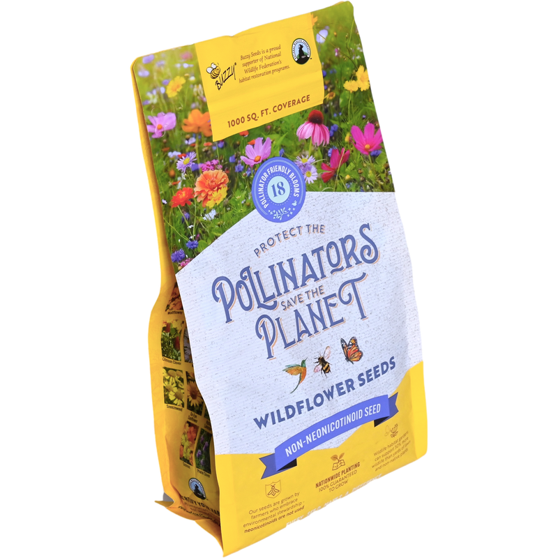 Pollinator-Friendly Wildflower Seed Mix | 1000 Sq. Feet