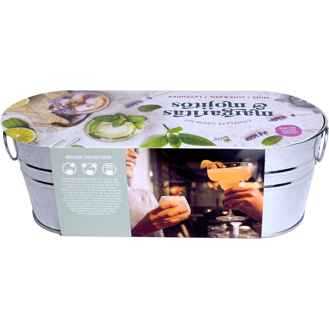 Margarita & Mojito Cocktail Windowsill Grow Kit | Mint, Lime Basil, and Lavender