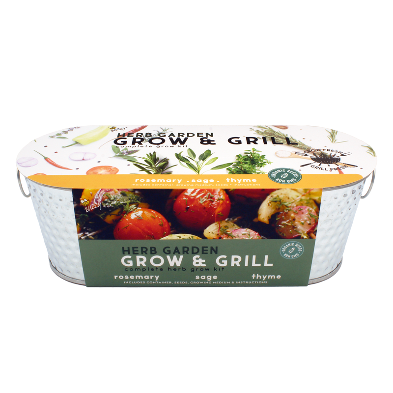 Grilling Herbs Organic Rosemary, Sage, & Thyme Windowsill Grow Kit