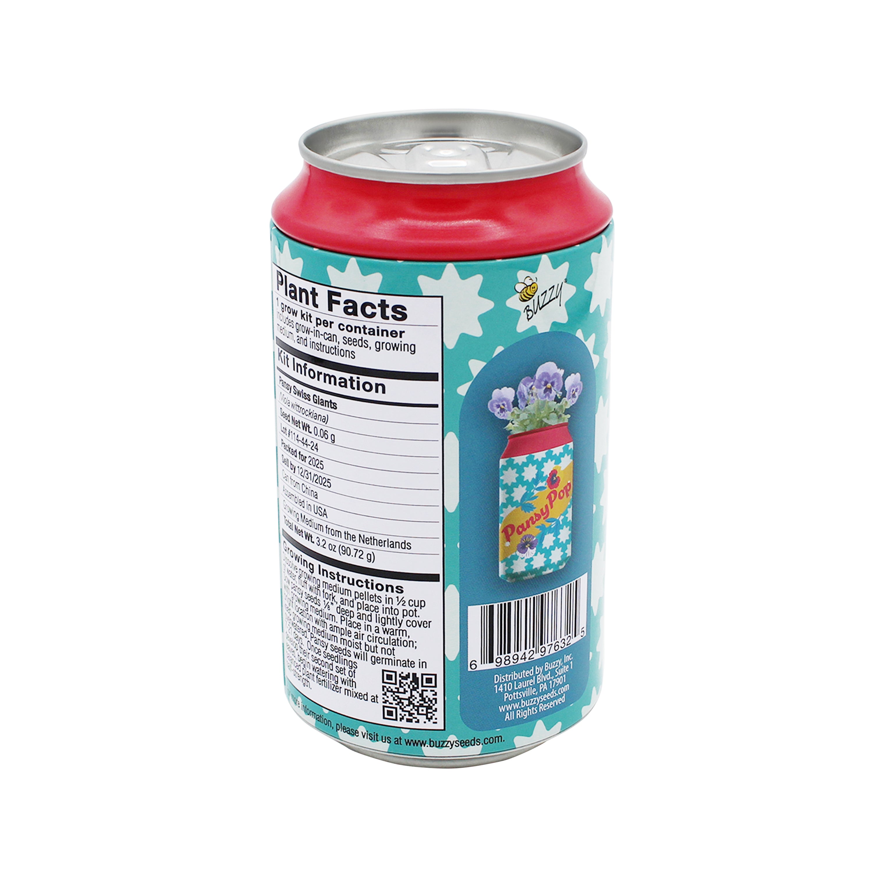 Pansy Soda Can Grow Kit – Buzzy Seeds