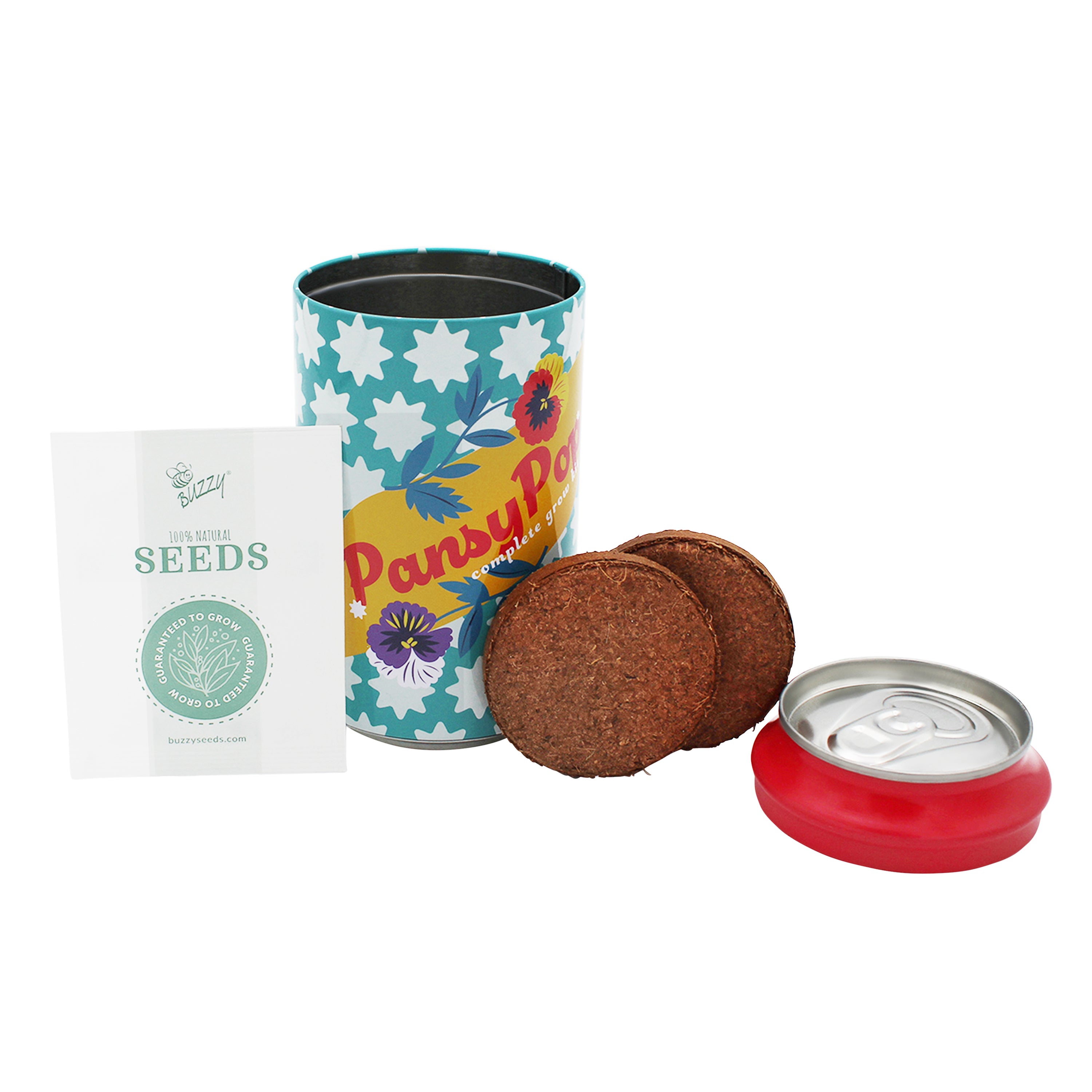 Pansy Soda Can Grow Kit – Buzzy Seeds