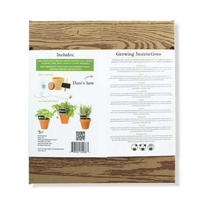 Organic Herb Starter Kit | Nine Organic Varieties