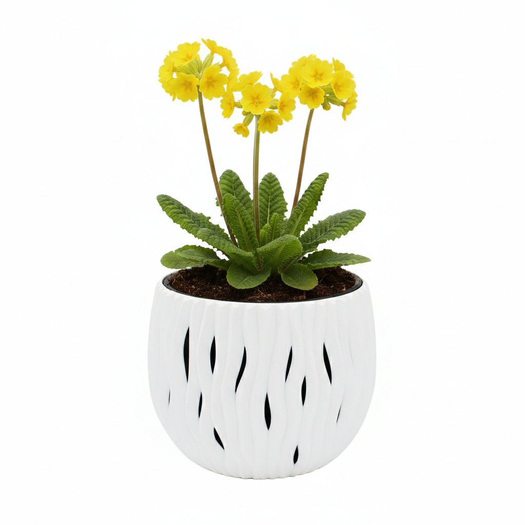 Primrose Flower Grow Kit | Decorative Wavy Pot