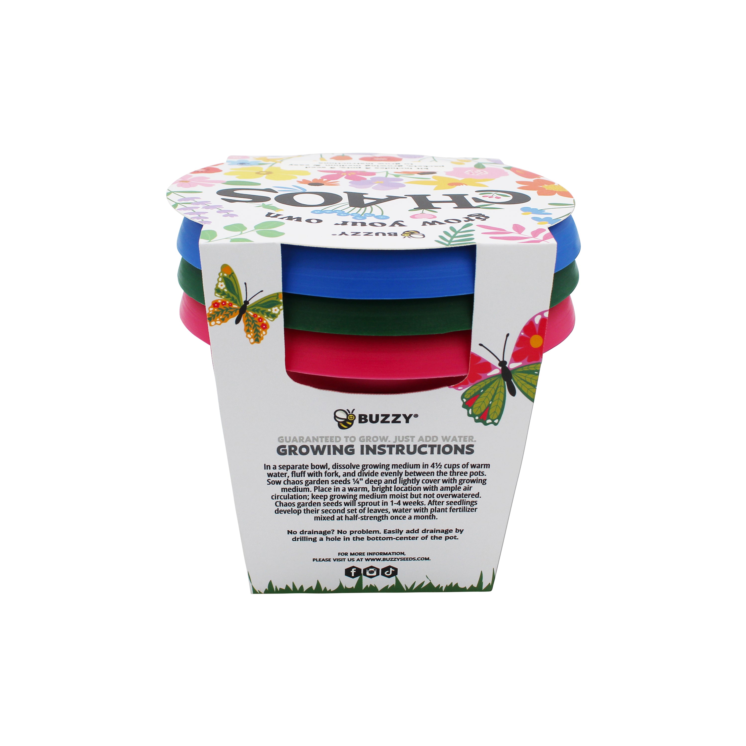 Pollinator Flower Grow Kit with Wildflower Seeds (Set of 3
