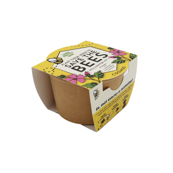 Save The Bees Pollinator Flower Grow Kits | Paper Cups (12 Pack)