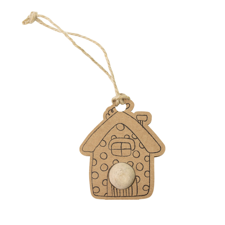 Happy Holidays Card + Wildflower Seed Ball Ornament | Gingerbread House