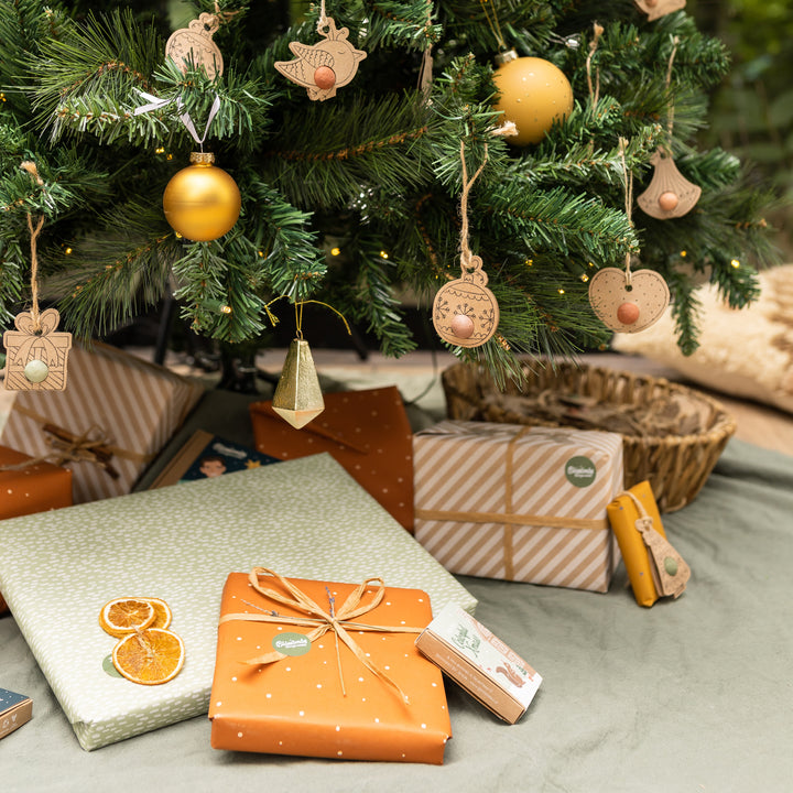 Happy Holidays Card + Wildflower Seed Ball Ornament | Gingerbread House