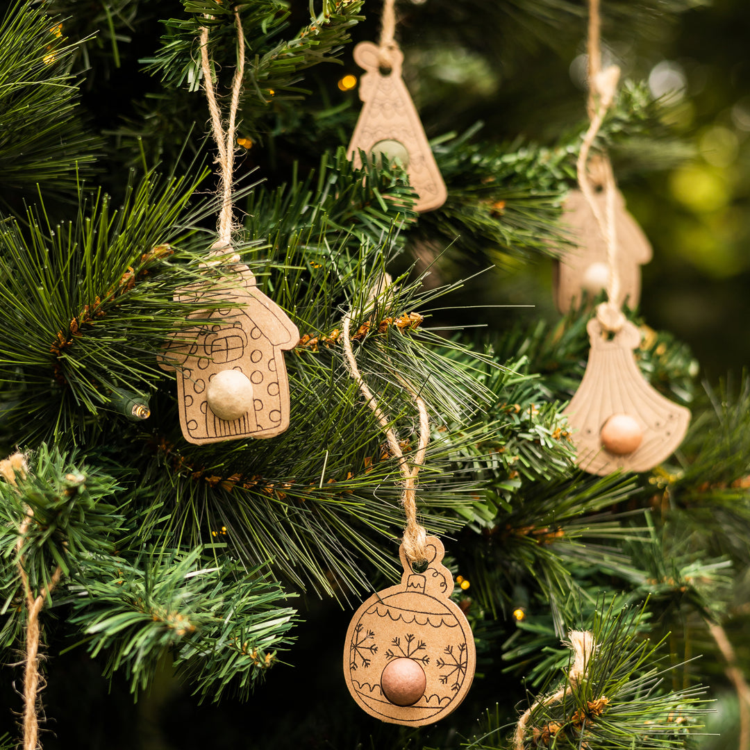 Happy Holidays Card + Wildflower Seed Ball Ornament | Gingerbread House