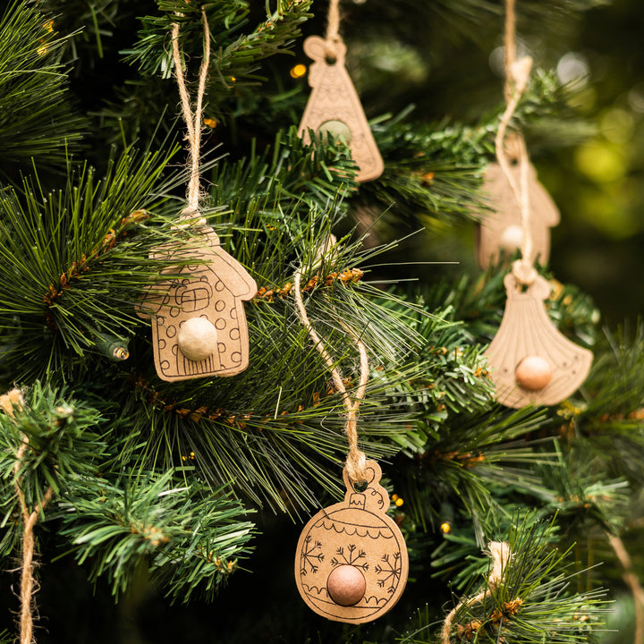 Happy Holidays Card + Wildflower Seed Ball Ornament | Gingerbread House