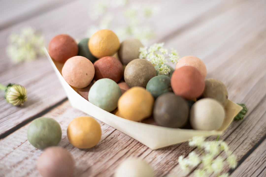 Wildflower Seed Balls DIY Christmas Ornament Kit | 9 Pack Gardening Gift