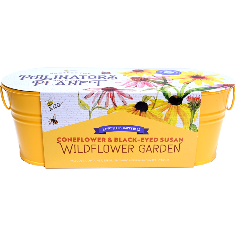 Wildflower Garden Pollinator Windowsill Grow Kit | Purple Coneflower & Black-Eyed Susan