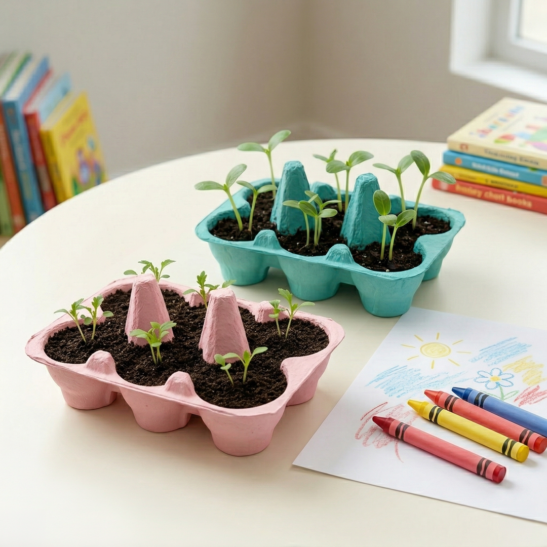 Sunflower & Daisy Grow Kit | Colorful Egg Carton (2 Pack)