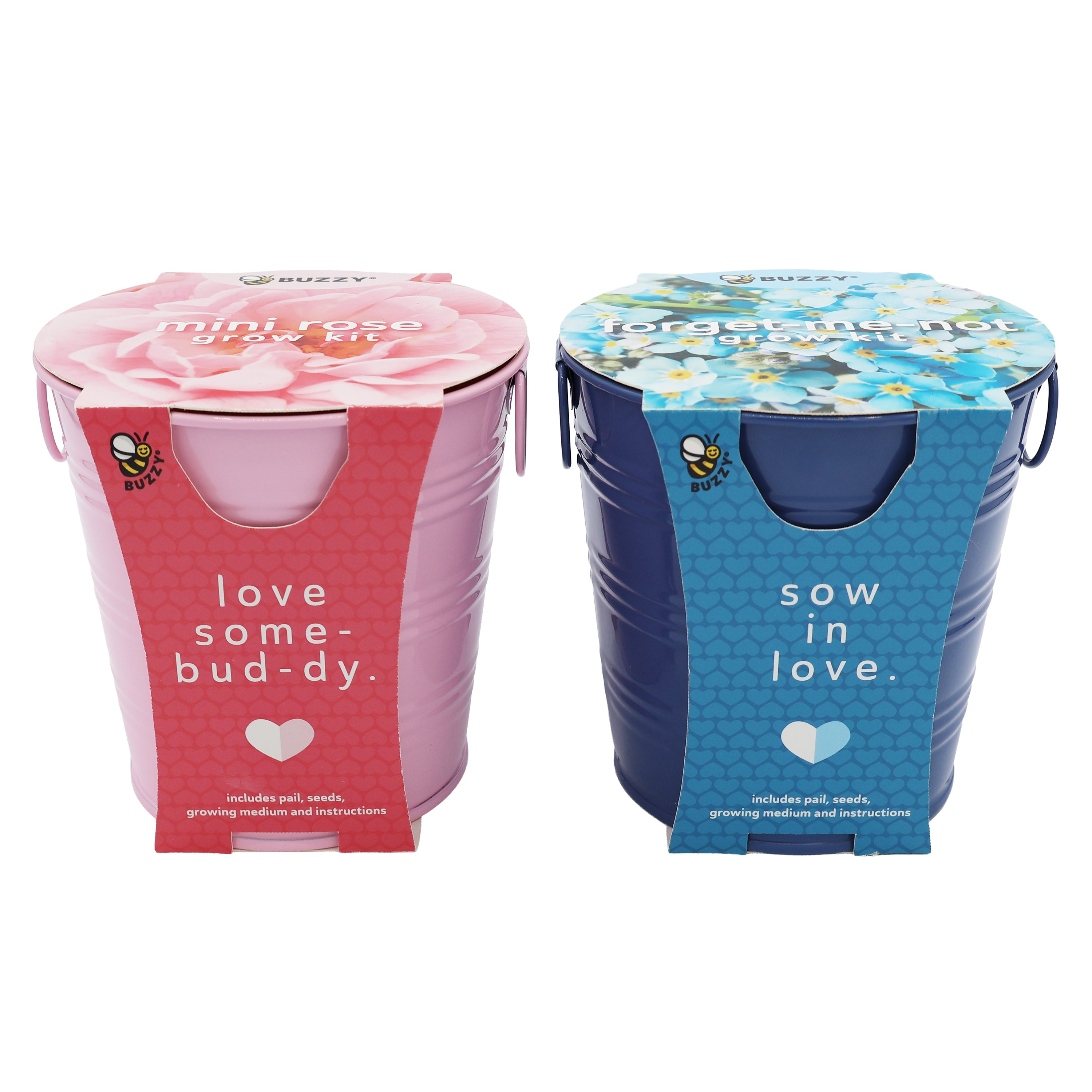 Mini Rose & Forget-Me-Not Flower Grow Kit Duo – Buzzy Seeds