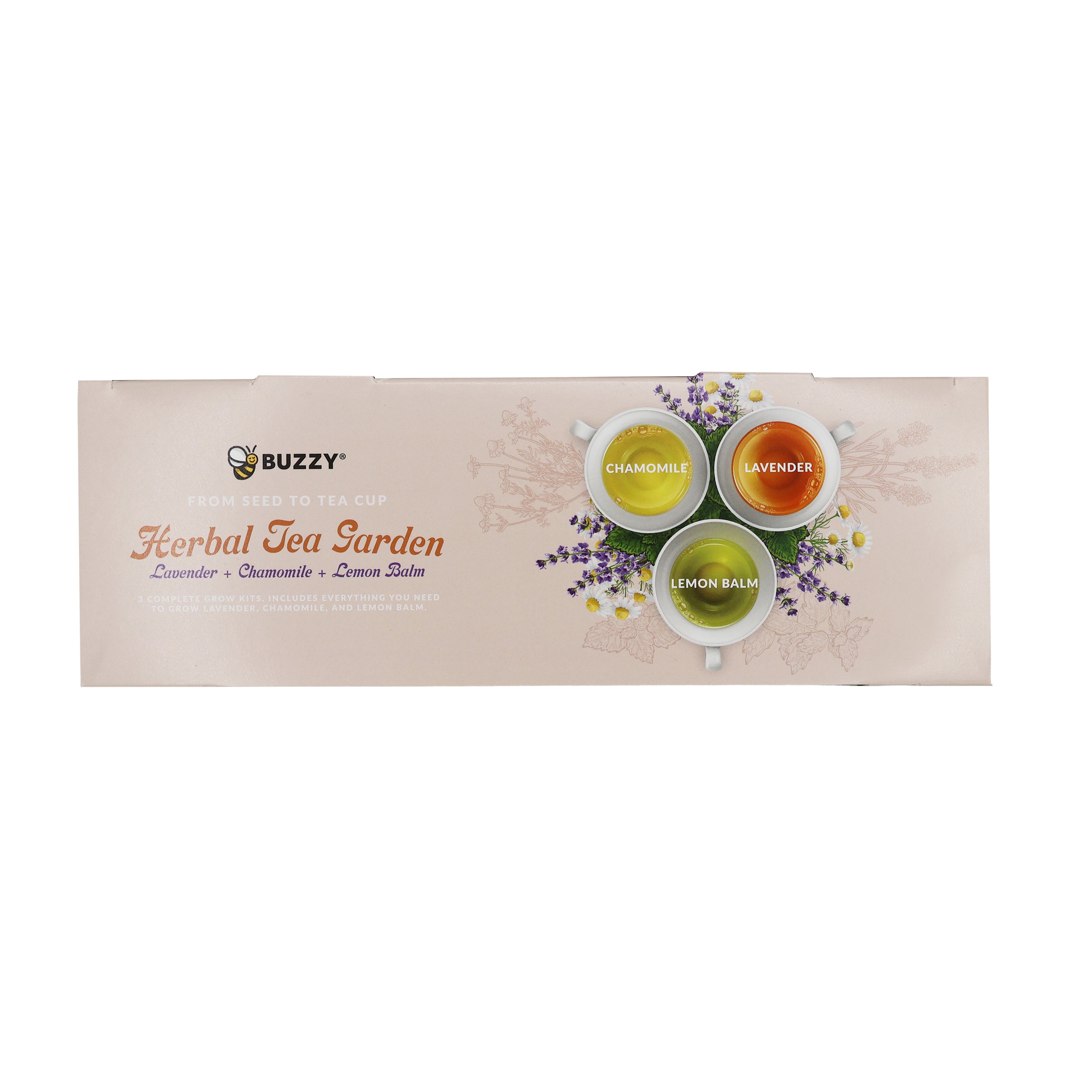 Lavender Chamomile Lemon Balm Tea Garden Kit Trio – Buzzy Seeds