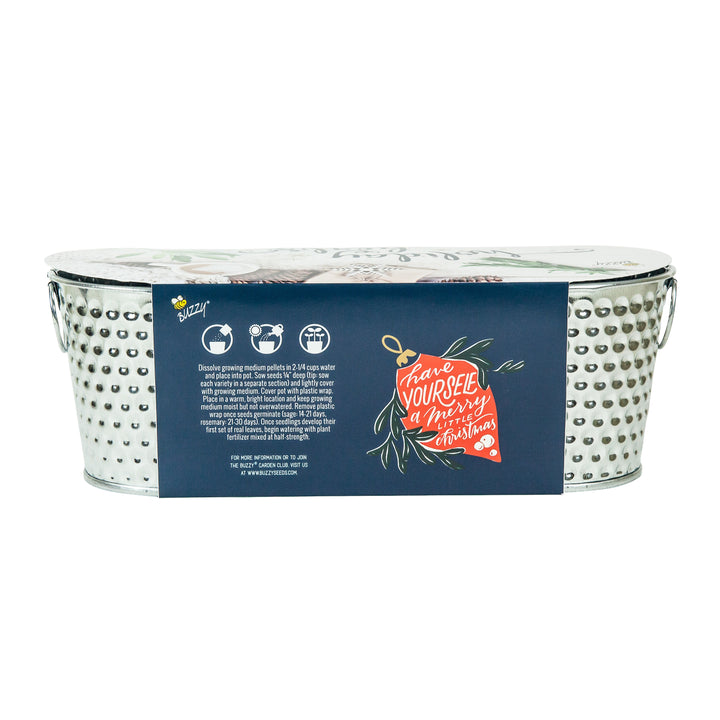 Holiday Herb Grow Kit | Rosemary & Sage Windowsill Planter