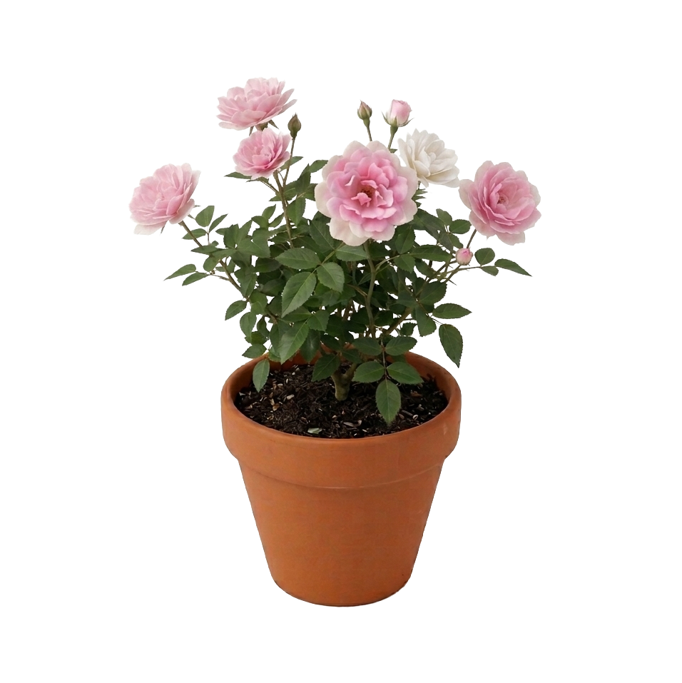 miniature rose potted plant Mini Rose Terracotta Grow Kit 4 Pack – Buzzy Seeds