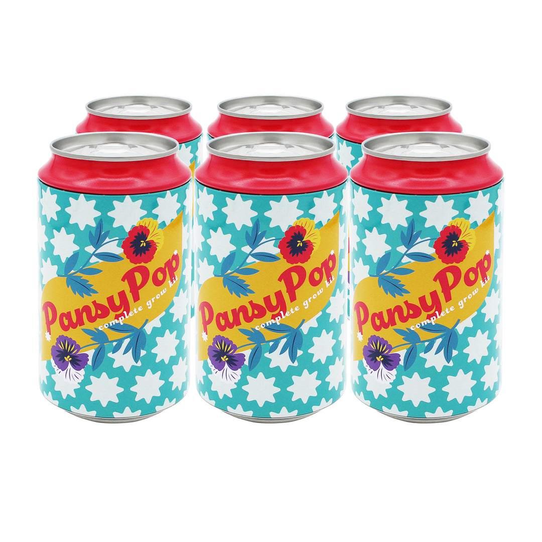 Soda Can Flower Grow Kit | Pansy (6 Pack)