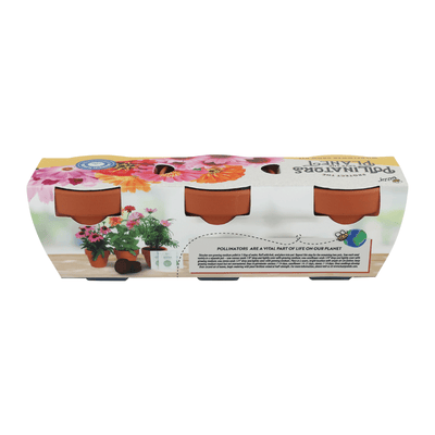 Save The Bees Terracotta Trio Pollinator Grow Kit 3-Pack | Coneflower, Zinnia, Cosmos