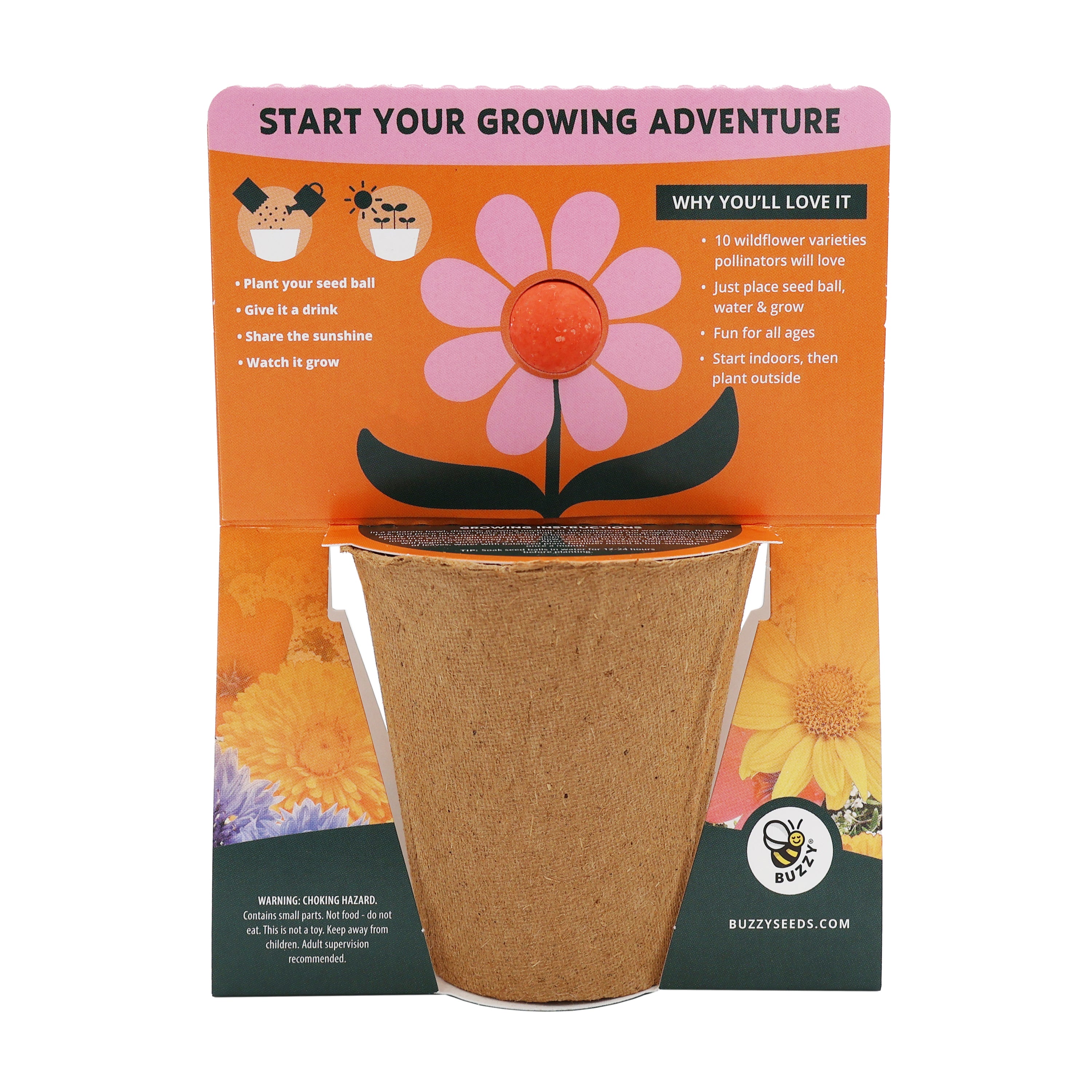 wild flower　6セット Pollinator Wildflower Seed Ball Kit 6 Pack – Buzzy Seeds