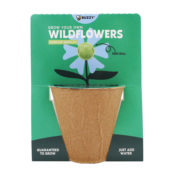 Wildflower Seed Ball Grow Kit (Set of 6) | Pollinator-Friendly Flowers for Gardens & Patios