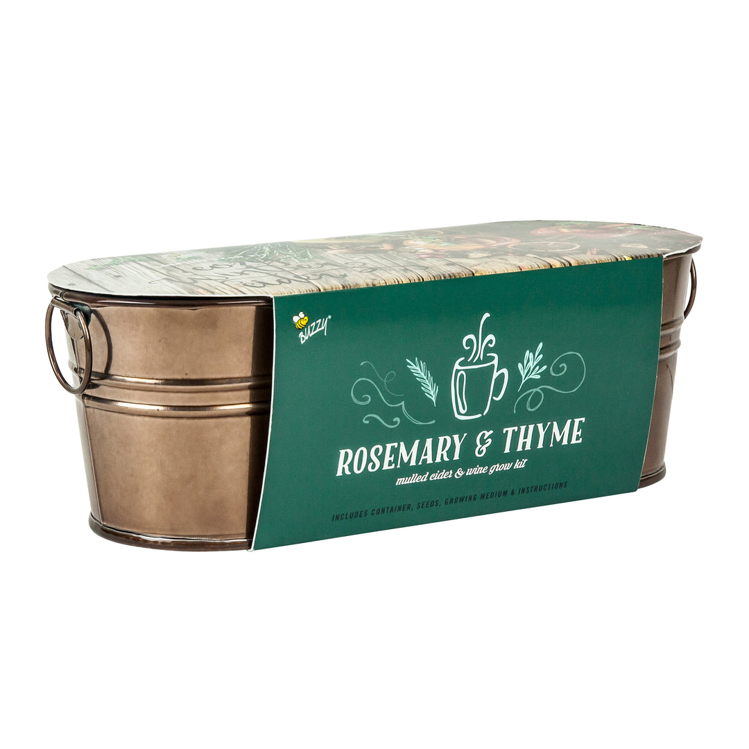 Rosemary & Thyme Grow Kit | Holiday Windowsill Planter