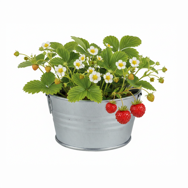 Kids Strawberry Grow Kit | Mini Galvanized Basin