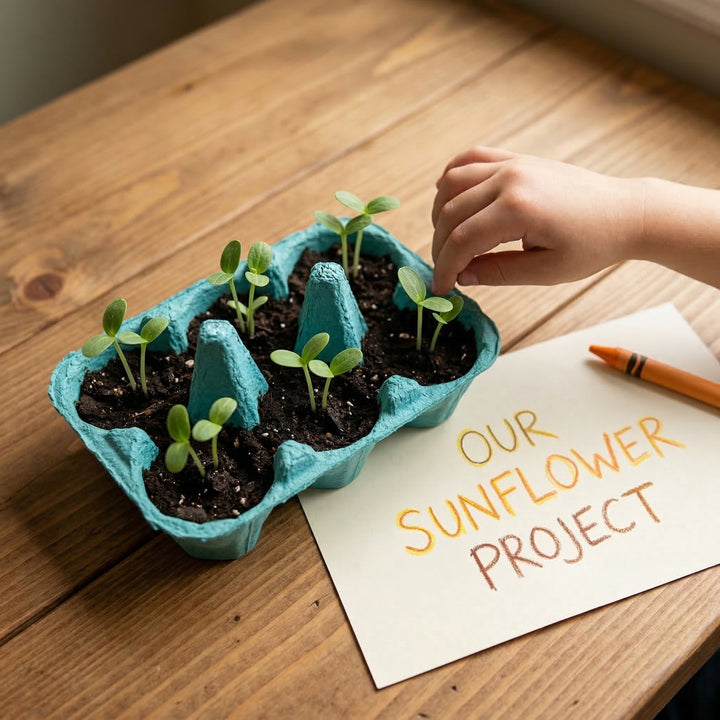Sunflower & Daisy Grow Kit | Colorful Egg Carton (2 Pack)